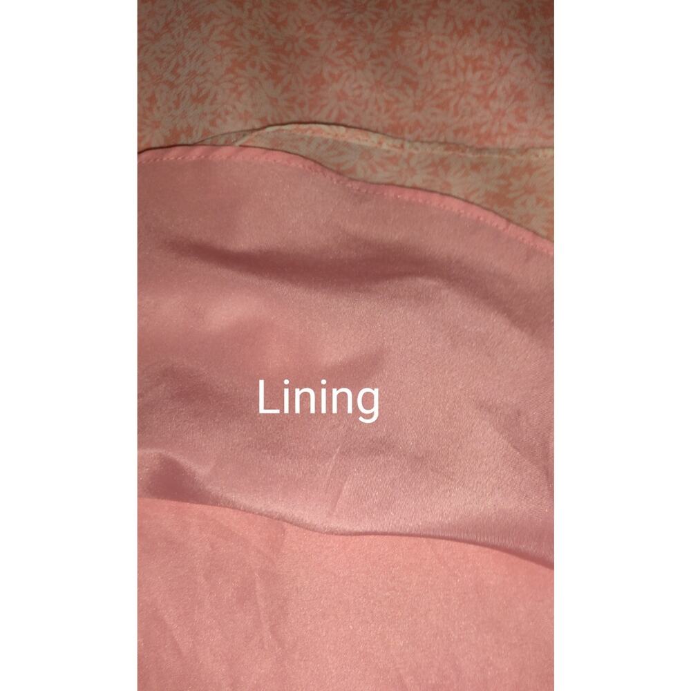 Lauren Conrad Maxi Dress Womens 14 Peach Floral Feminine Romantic Asymmetrical - Picture 15 of 16